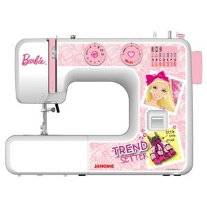 Usha Janome My Fab Barbie Electric Sewing Machine, 21 Inbuilt Stitches